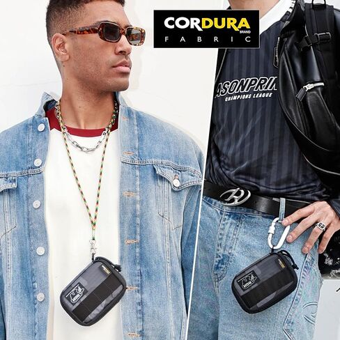 Rough Enough Card Holder Wallet for Men Teen Boys with Zipper Neck Lanyard Coin Purse Keychain Khaki Camo Cordura in Saudi Arabia