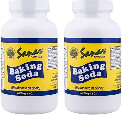 Sanar Naturals Baking Soda, 8 oz - For Digestive Support as Antacid, Baking, Cleaning, Deodorizing, & More in Saudi Arabia