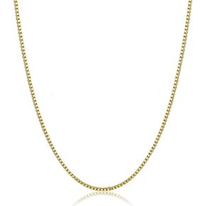 DAYA EMPIRE S925 Thin for Charms Fine Box Chain Necklace with Cross For Women, Girls and Teens