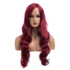 RicHyun Green Wig Womens Long Curly Wavy Green Wig Body Wave Side Part Synthetic Hair Full Wig for Daily Party Cosplay Halloween