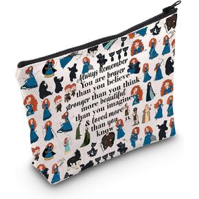 WZMPA Princess Mei Li Da Cosmetic Bag Mei Li Da Fans Gift You Are Braver Stronger Beautiful Than You Know Mei Li Da Makeup Zipper Pouch Bag Mei Li Da Merch (Always Mei Li Da)