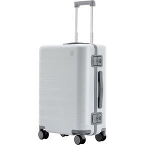 Zipperless Checked 24 Inch Luggage Zipperless Suitcase with Spinner Wheels, Hardside Luggage with Built-in TSA Lock, Latching System, 66L, Neptune Blue