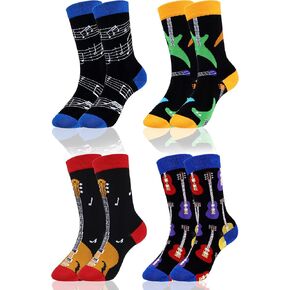4 ازواج من جوارب الهالوين المبتكرة جوارب عطلة جوارب اليقطين الغذاء الحصان هدية للرجال النساء عيد الشكر عيد الميلاد، نمط الجيتار، 0, نمط الجيتار, 0 in Kuwait