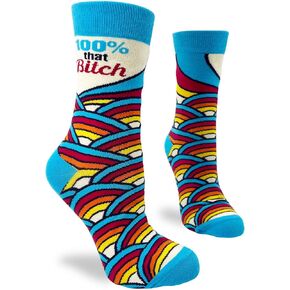 Novelty Crew Socks for Women 100 That B-tch