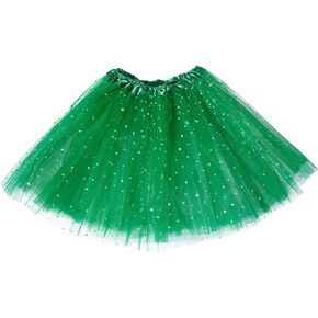 Tutus for Women and Big Girls, Green Tulle Skirts 80S Princess Dance Tutu for St.Patrick's Day/Halloween Party Favors