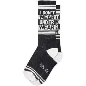 Gumball Poodle I DON'T WEAR UNDERWEAR Socks, Ribbed Gym Socks Unisex Statement Gym Crew Socks