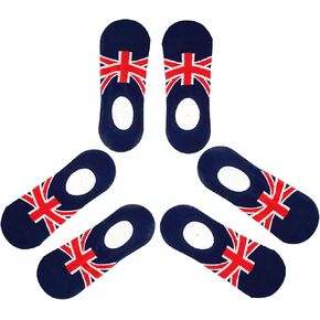 3 Pairs Unisex Invisible American Flag Socks Ankle Socks Union Jack Patriotic Low Cut Sock in Kuwait