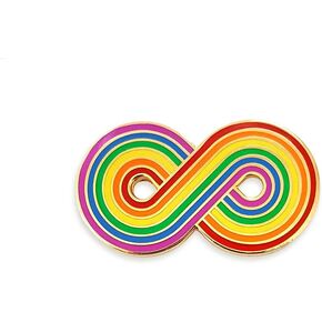 Pinsanity Infinity Rainbow Enamel Lapel Pin