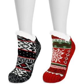 Dream Bridge Women Fuzzy Slipper Socks Sherpa Lined with Grippers Fuzzy Fleece Lined Warm Indoor Socks Home Socks Grippy Socks