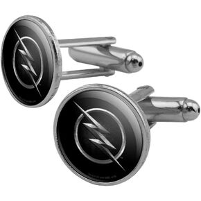 The Flash TV Series Zoom Logo Round Cufflink Set Silver Color