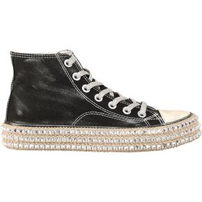 Mi.iM Chantel Rubber Sole Lace-up Vintage Studded Canvas Sneakers