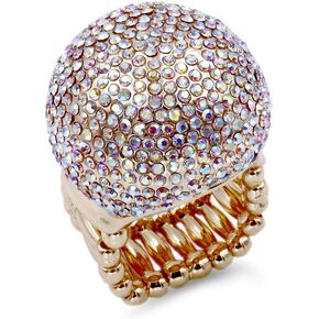 Lavencious Snowball Rhinestone Cocktail Stretch Ring Party Ring for Women Free Sizes for 6 to 10 in Kuwait