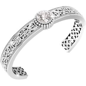 Belinda Jewelz الأحجار الكريمة سوار هدية للنساء بوهو نحت قابل للتعديل الكفة الإسورة أنيقة الرجعية غرامة المعصم مجوهرات 925 الفضة الاسترليني أساور خمر البالية الغجر مجوهرات التبعي للفتيات in Kuwait