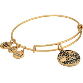 Alex And Ani Replenishment 19 Women's St. Maarten II Charm Bangle, Rafaelian Gold