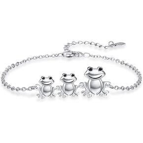 Palpitate Frog Bracelet for Women Sterling Silver Bracelets for Women Frog Gifts Jewelry