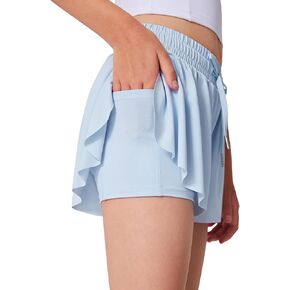 LaBeca Girls Flowy Athletic Shorts Running Tennis Active Butterfly Shorts Double Layer with Pockets Quick-Drying Shorts in Kuwait