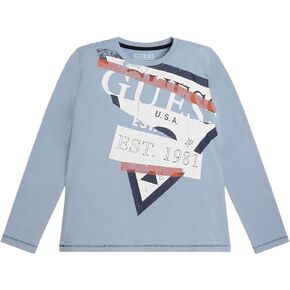 GUESS Boys Graphic Stretch Jersey Long Sleeve T-Shirt