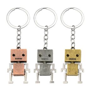 Robot Keychains for Men Boys Vintage Metal Robot Charm 3 Pcs Funny 3D Robots Accessories Birthday Chritmas Gifts for Friends Men Women