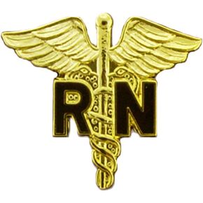RN Registered Nurse 1" Lapel, Hat or Uniform Pin
