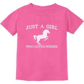 Horse Gifts Just A Girl Who Loves Horses Shirt Horseback Equestrian Kids Shirts