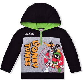 وارنر بروس. هودي لوني تونز نصف سحاب للأطفال الصغار والأطفال الصغار - أسود in Kuwait