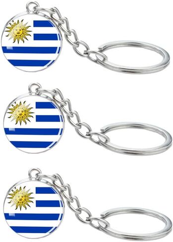 LLBFHH 3 Pcs South America Countries Flag Key Chain, Cool Keychain for Car Keys, Stainless Steel Keyrings & Keychains in Saudi Arabia