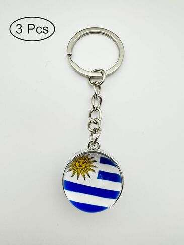 LLBFHH 3 Pcs South America Countries Flag Key Chain, Cool Keychain for Car Keys, Stainless Steel Keyrings & Keychains in Saudi Arabia