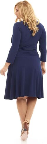 فستان Rekucci Curvy Fit للسيدات مقاس كبير للتنحيف 3/4 كم للتحكم في البطن in Kuwait