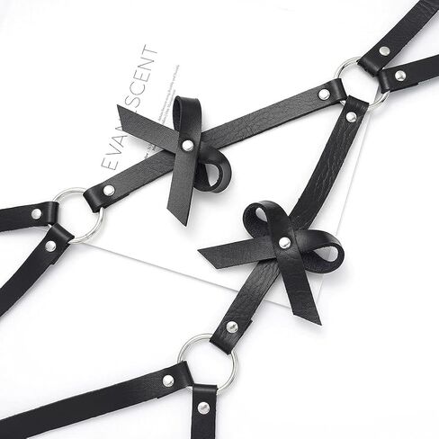 Fstrend الساق الرباط تسخير الجسم سلسلة الشرير جلدية الخصر سلسلة سوداء الطبقات سلاسل الهذيان مهرجان اكسسوارات الحفلات للنساء والفتيات in Kuwait