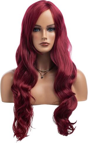 RicHyun Green Wig Womens Long Curly Wavy Green Wig Body Wave Side Part Synthetic Hair Full Wig for Daily Party Cosplay Halloween in Saudi Arabia