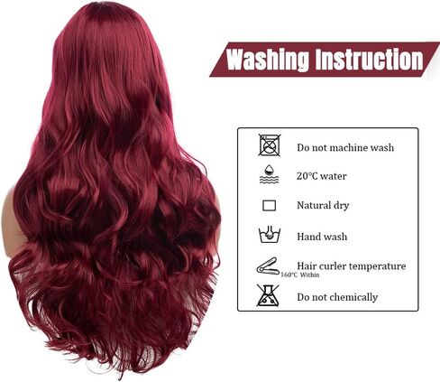 RicHyun Green Wig Womens Long Curly Wavy Green Wig Body Wave Side Part Synthetic Hair Full Wig for Daily Party Cosplay Halloween in Saudi Arabia