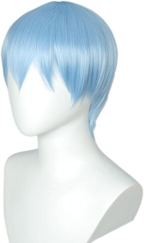 Linfairy الضوء الأزرق لعبة هالوين تأثيري التبعي زي Himmel شعر مستعار يتوهم اللباس الباروكات الشعر in Kuwait