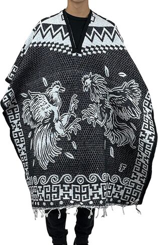 ShirtBANC المكسيكي بطانية المعطف Pelea de Gallos مصارعة الديوك Serape Cobija in Kuwait