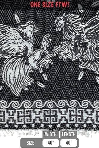 ShirtBANC المكسيكي بطانية المعطف Pelea de Gallos مصارعة الديوك Serape Cobija in Kuwait