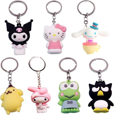 LODFHLL 7 Pcs Lovely Anime Keychain Cute kawaii Toys Anime Figurer Pendant Creative Gifts Accessories Key Chains in Saudi Arabia