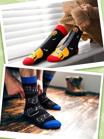 4 ازواج من جوارب الهالوين المبتكرة جوارب عطلة جوارب اليقطين الغذاء الحصان هدية للرجال النساء عيد الشكر عيد الميلاد، نمط الجيتار، 0, نمط الجيتار, 0 in Kuwait