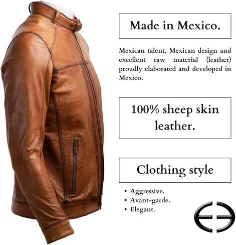 Men's Genuine Leather Jacket, 100% Lambskin Leather Outerwear Jacket in Saudi Arabia