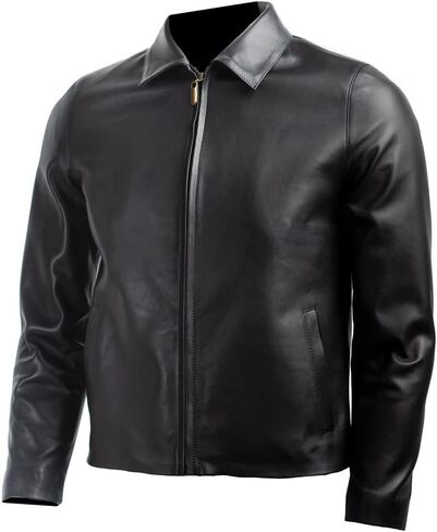 Men's Genuine Leather Jacket, 100% Lambskin Leather Outerwear Jacket in Saudi Arabia