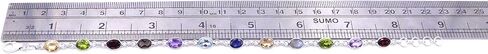 925 Sterling Silver Women's Bracelet Natural Multi Gemstone, 8.75 inch, Gemstone, Topaz in Saudi Arabia