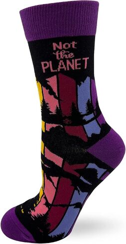 Fabdaz Women's Crew Socks Destroy the Patriarchy Not the Planet, Multicolor, One size in Saudi Arabia