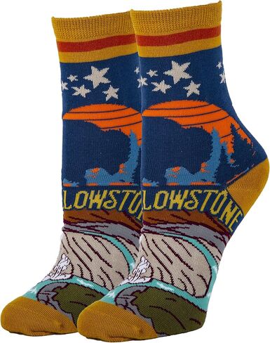 ooohyeah Women's Funny National Parks Socks, Novelty Cool Crazy Crew Socks Fun Gifts in Kuwait
