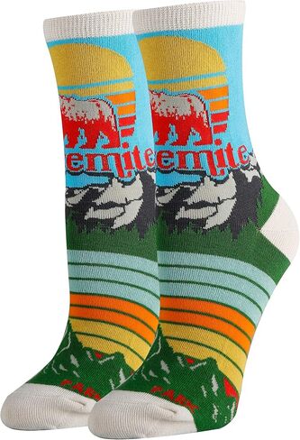 ooohyeah Women's Funny National Parks Socks, Novelty Cool Crazy Crew Socks Fun Gifts in Kuwait