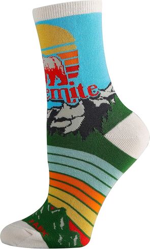 ooohyeah Women's Funny National Parks Socks, Novelty Cool Crazy Crew Socks Fun Gifts in Kuwait