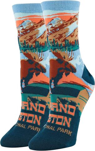 ooohyeah Women's Funny National Parks Socks, Novelty Cool Crazy Crew Socks Fun Gifts in Kuwait