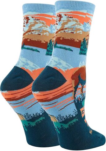 ooohyeah Women's Funny National Parks Socks, Novelty Cool Crazy Crew Socks Fun Gifts in Kuwait