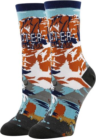ooohyeah Women's Funny National Parks Socks, Novelty Cool Crazy Crew Socks Fun Gifts in Kuwait