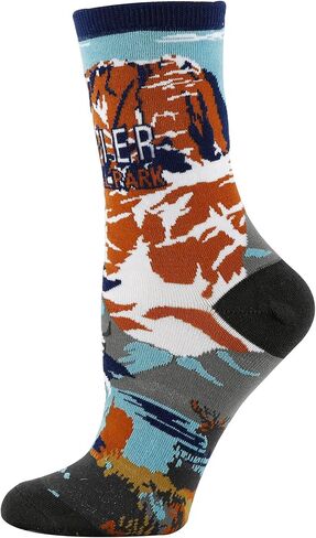 ooohyeah Women's Funny National Parks Socks, Novelty Cool Crazy Crew Socks Fun Gifts in Kuwait