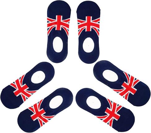 3 Pairs Unisex Invisible American Flag Socks Ankle Socks Union Jack Patriotic Low Cut Sock in Kuwait