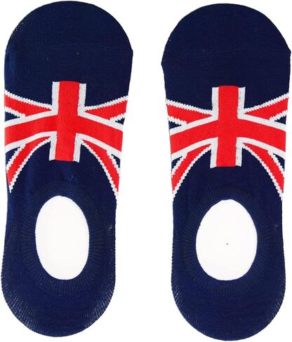 3 Pairs Unisex Invisible American Flag Socks Ankle Socks Union Jack Patriotic Low Cut Sock in Kuwait