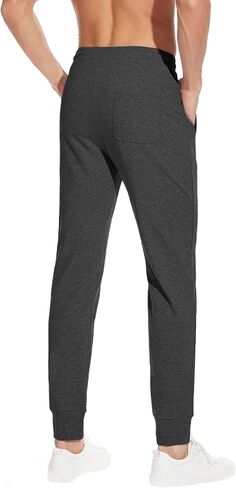 بنطلون رياضي رياضي رجالي من SEVEGO مقاس 32 بوصة/34 بوصة/36 بوصة من القطن خفيف الوزن مع جيوب سحاب وجيوب للأنشطة الرياضية in Kuwait